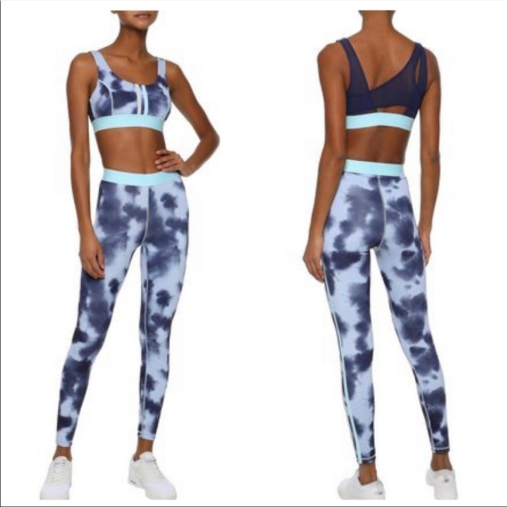 Iris & Ink Navy Tie-Dye Print Leggings